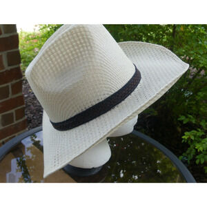 Vtg Cowboy Straw Hat Self Conforming 7 1/4" Woven San Francisco Sombrero Mexico